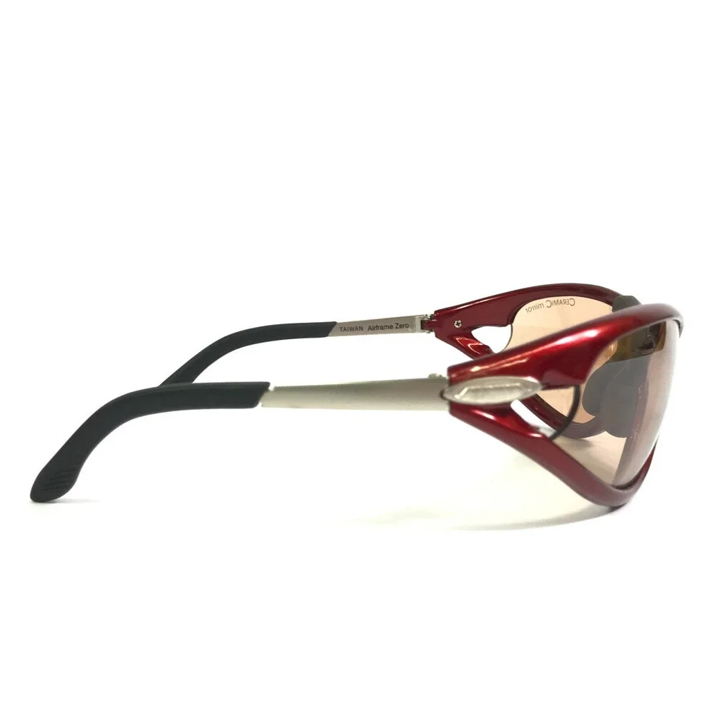 Vintage Alpina Sunglasses Airframe Zero 8.0750.20 S1 Red Silver Light Red Lenses
